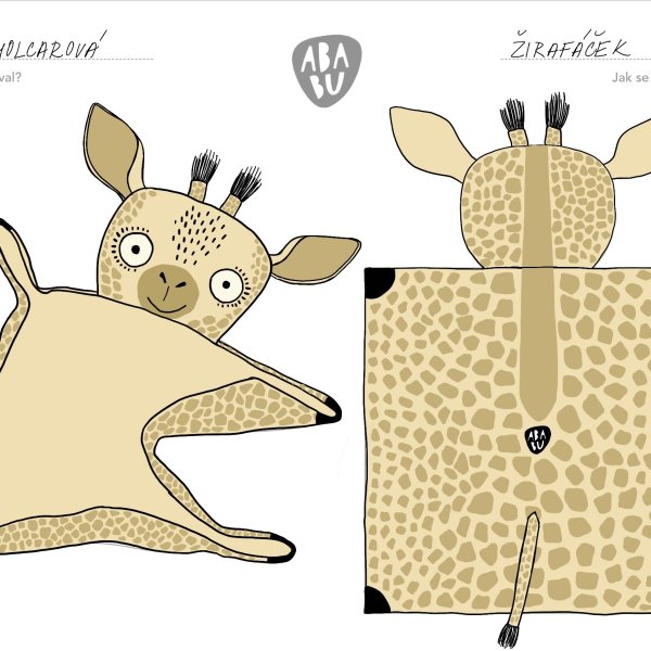 Panel na šití / Muchláček / Žirafa